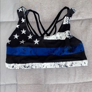 Thin Blue Line sports Bra. Small. Born primitive.